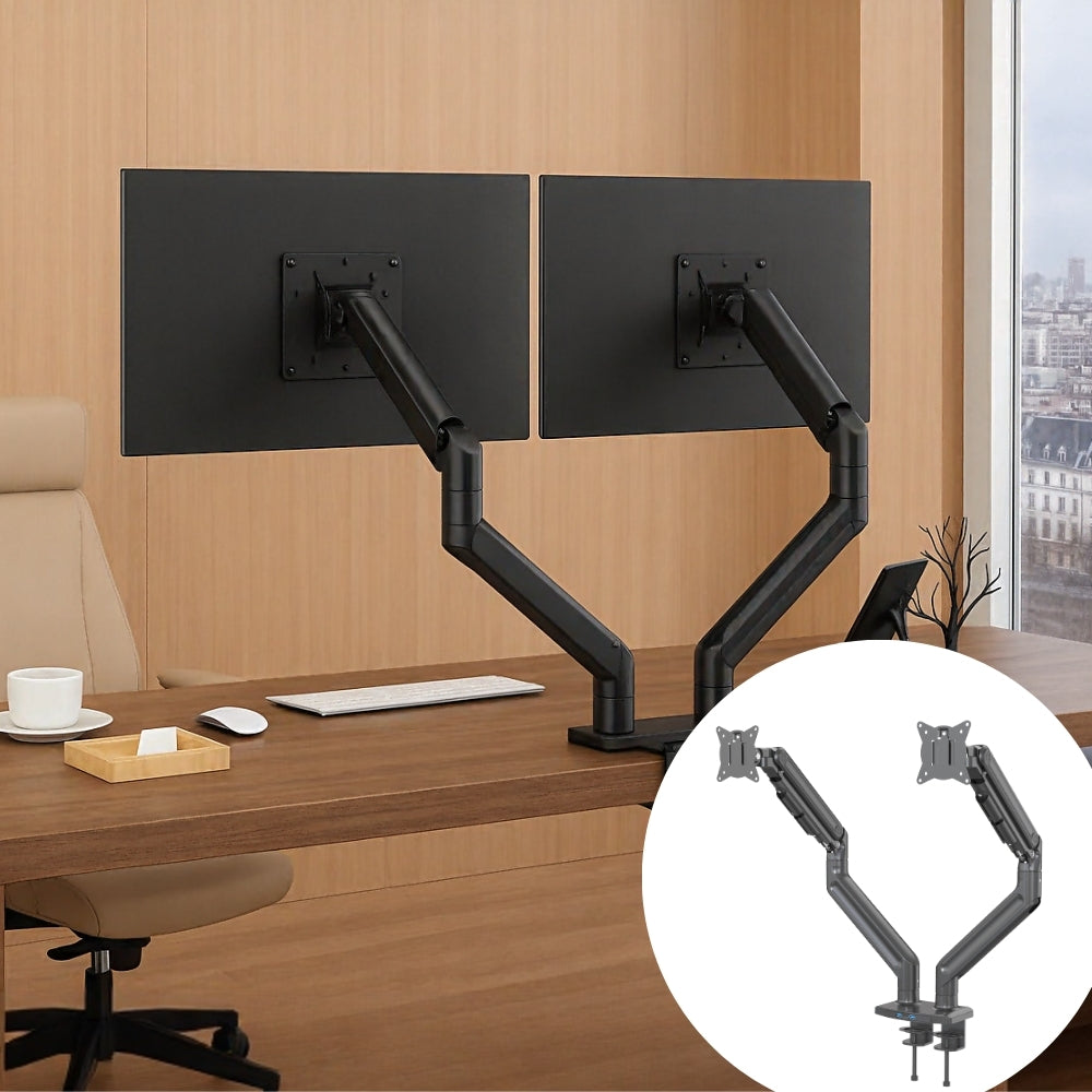 UNIQ MOUNTS Heavy Duty | 15-32 Inch Screen Dual Monitor Arm Stand