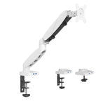 UNIQ MOUNTS Economical Arm Single Spring Assisted White With 2 USB Port