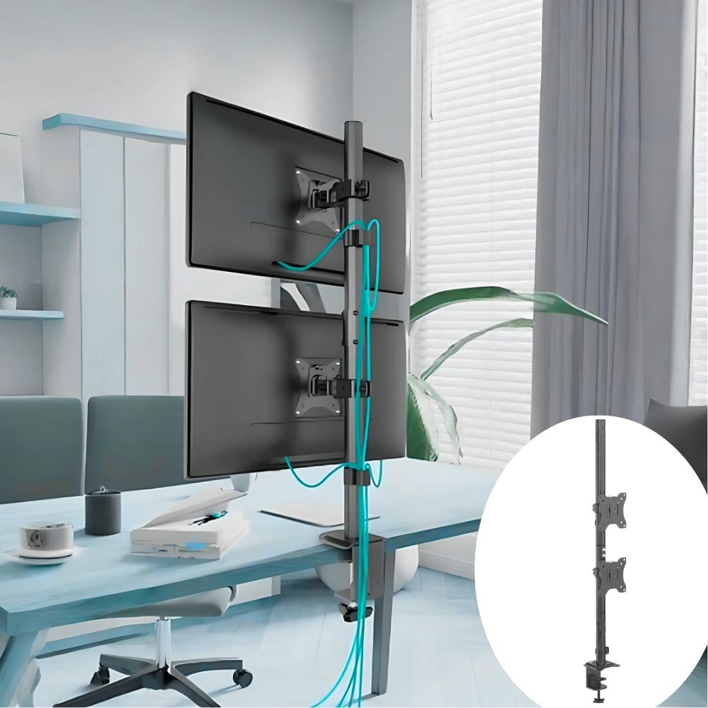 Dual Vertical Monitor Arm (Stacked Setup)