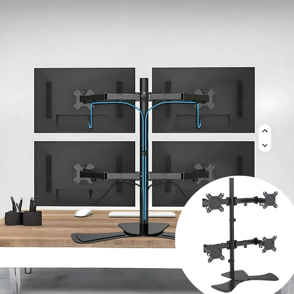 Quad Articulating Monitor Arm (2×2 Video Wall)