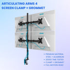 UNIQ Mounts Quad Articulating Monitor Arm
