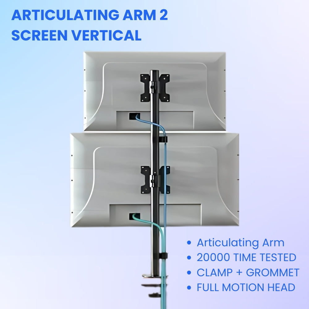 Dual Vertical Monitor Arm (Stacked Setup)