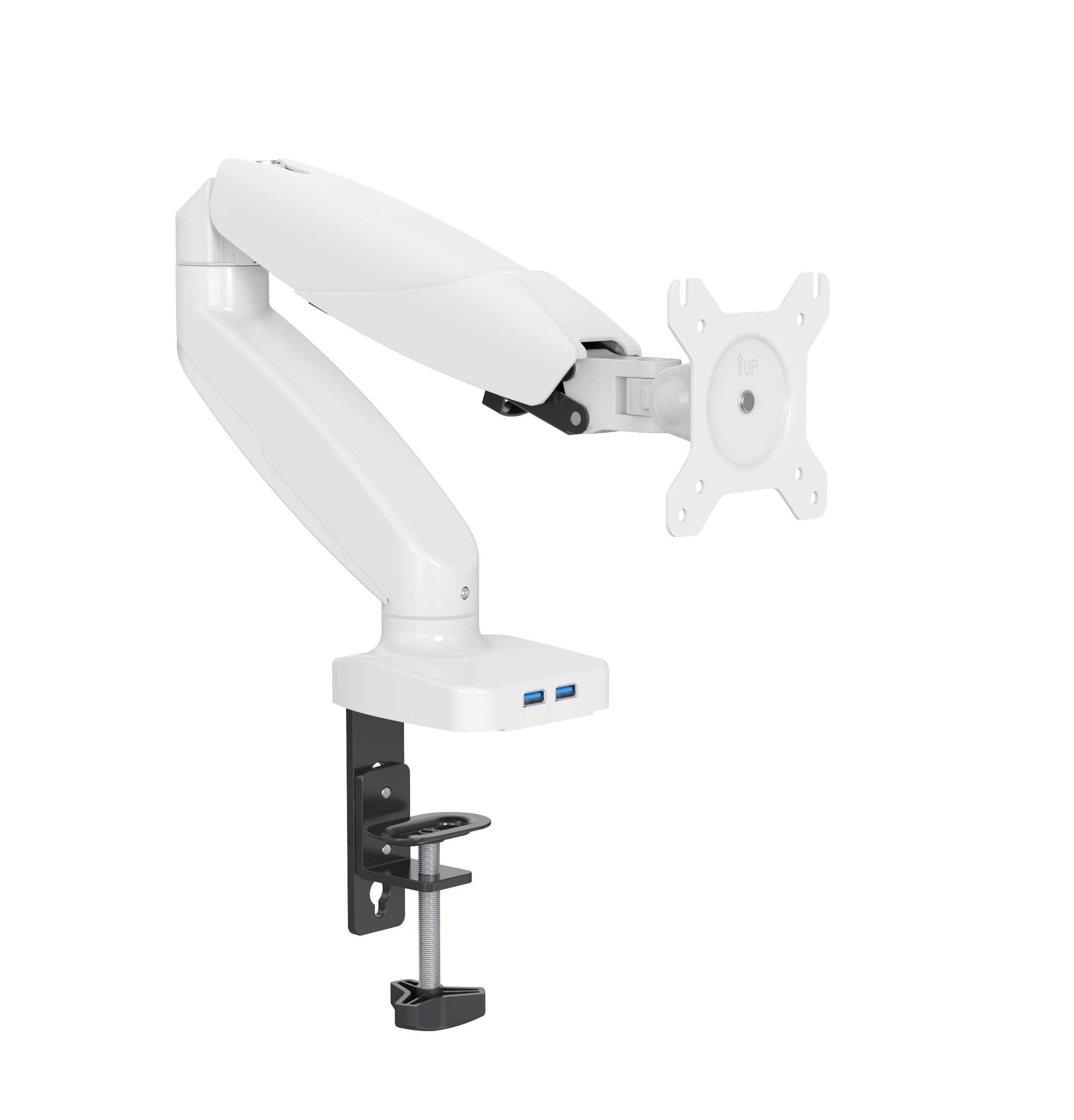UNIQ MOUNTS™ Heavy Duty | 13''-32'' Gas Spring Assisted Single Arm Monitor Arm