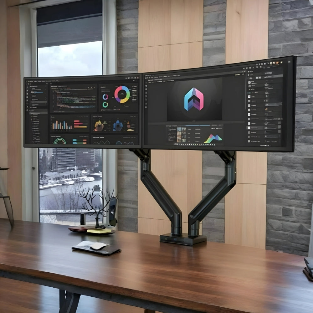 UNIQ MOUNTS Heavy Duty | 15-32 Inch Screen Dual Monitor Arm Stand