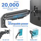 UNIQ MOUNTS™ Heavy Duty | 13''-32'' Gas Spring Assisted Single Arm Monitor Arm