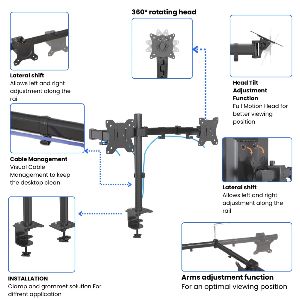 Dual Articulating Monitor Arm