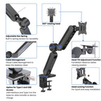 UNIQ MOUNTS Heavy Duty Premium | 13-42 Inch Gas Spring Single Monitor Arm