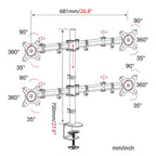 UNIQ Mounts Quad Articulating Monitor Arm