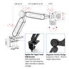 UNIQ MOUNTS Heavy Duty Premium | 13-42 Inch Gas Spring Single Monitor Arm