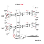 Quad Articulating Monitor Arm (2×2 Video Wall)