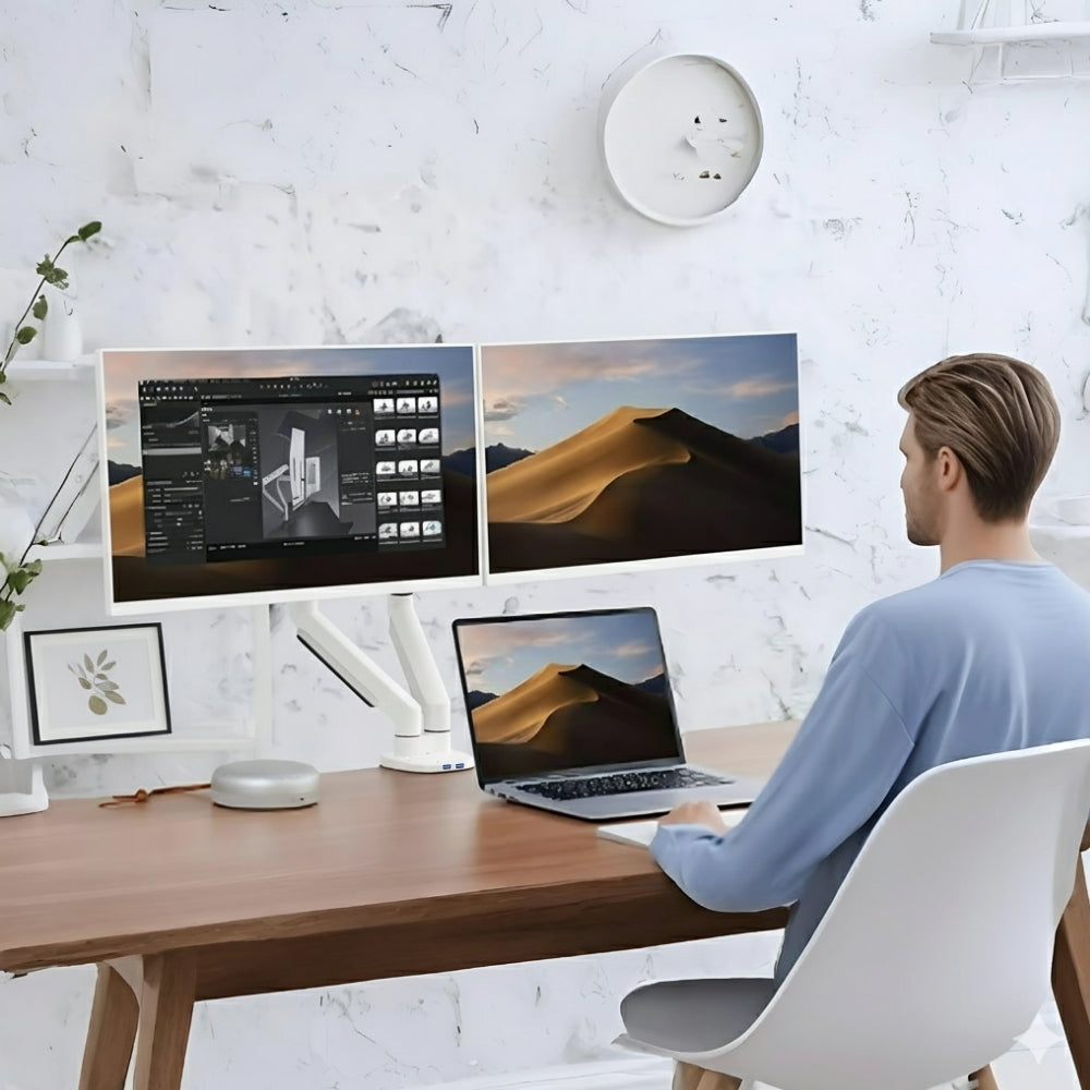 UNIQ MOUNTS Heavy Duty Premium | 13''-27'' Dual Monitor Arm