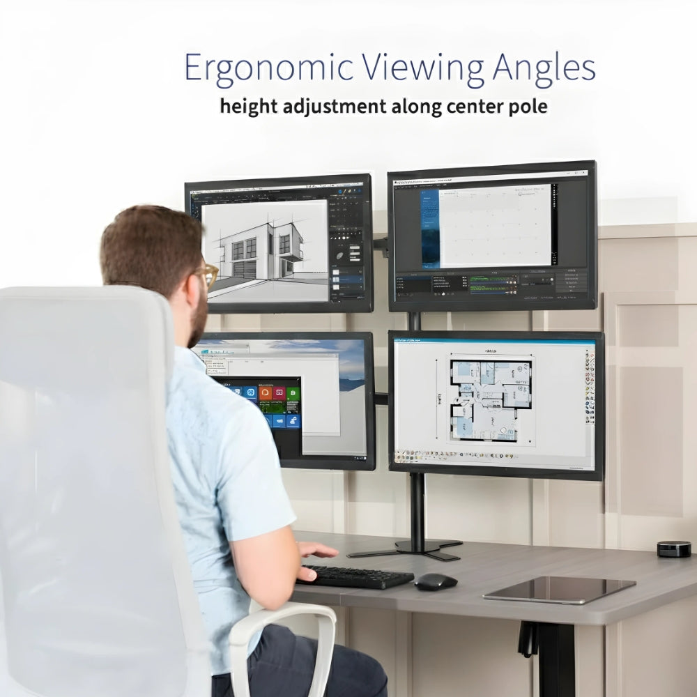 Quad Articulating Monitor Arm (2×2 Video Wall)