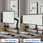 UNIQ MOUNTS™ Heavy Duty | 13''-32'' Gas Spring Assisted Single Arm Monitor Arm