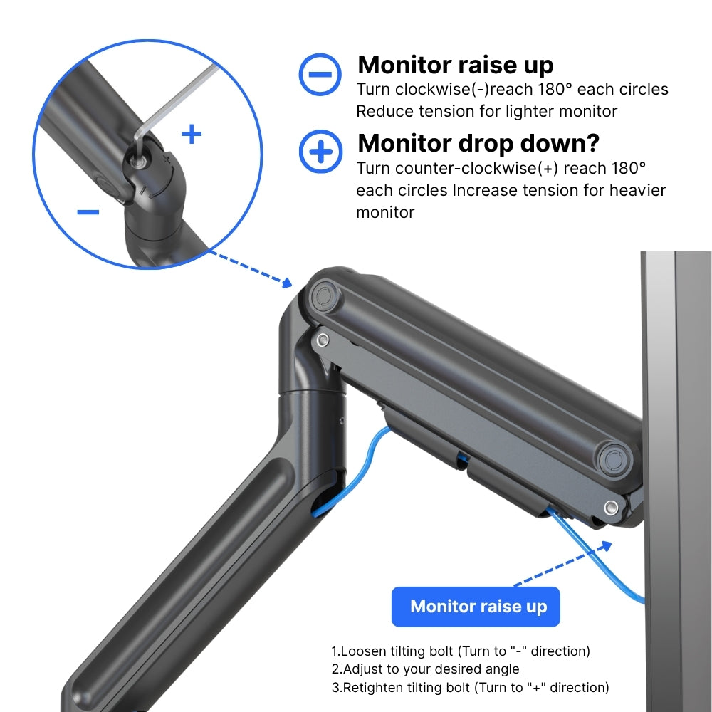 UNIQ MOUNTS Heavy Duty | 15-32 Inch Screen Dual Monitor Arm Stand