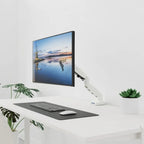 UNIQ MOUNTS Economical Arm Single Spring Assisted White With 2 USB Port