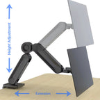 UNIQ MOUNTS Heavy Duty Premium | 13-42 Inch Gas Spring Single Monitor Arm