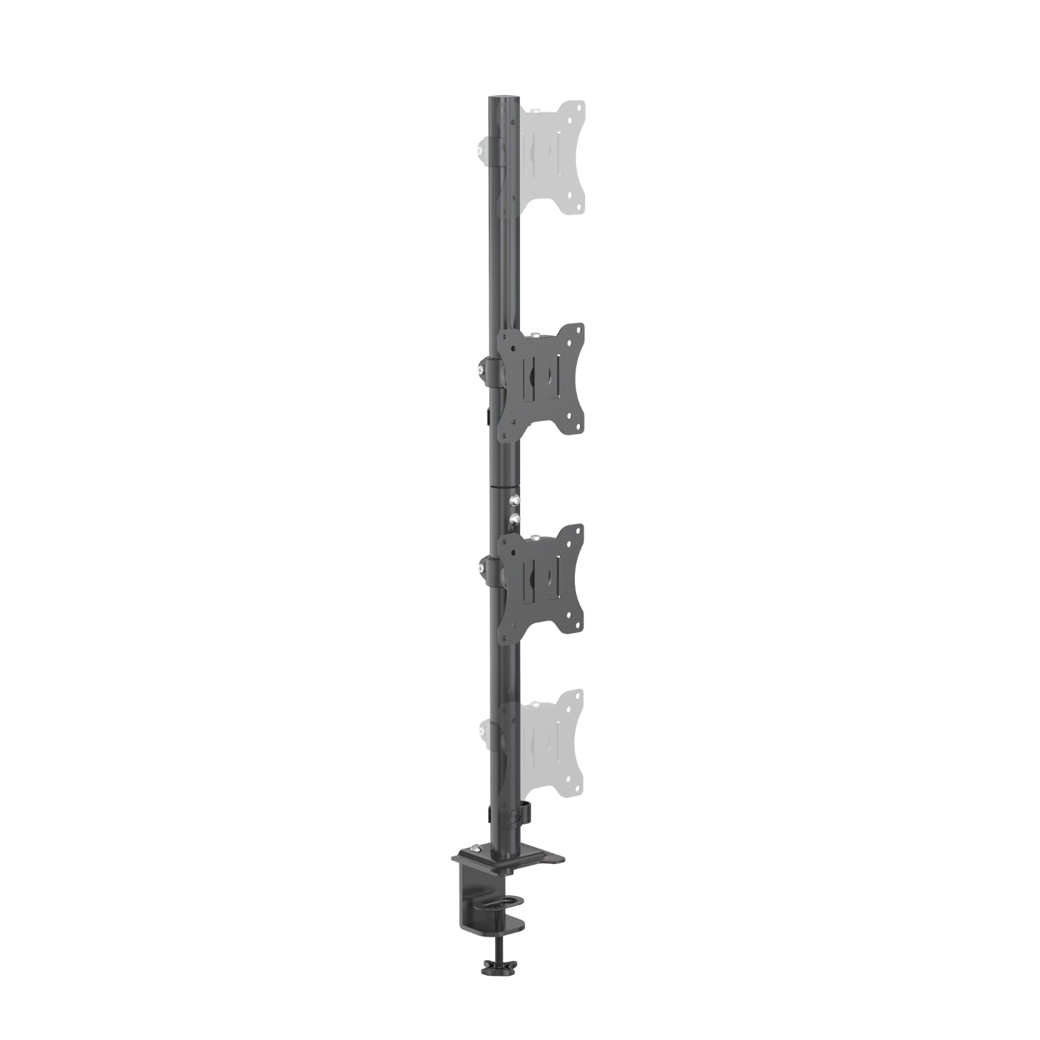 Dual Vertical Monitor Arm | 13 to 32 Inch Flat/Curved Screens