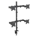 UNIQ Mounts 4 Screen/Quad Stacked Monitor Mount | 13 to 27 Inch | 4 Arm Heavy Duty