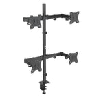 UNIQ Mounts 4 Screen/Quad Stacked Monitor Mount | 13 to 27 Inch | 4 Arm Heavy Duty