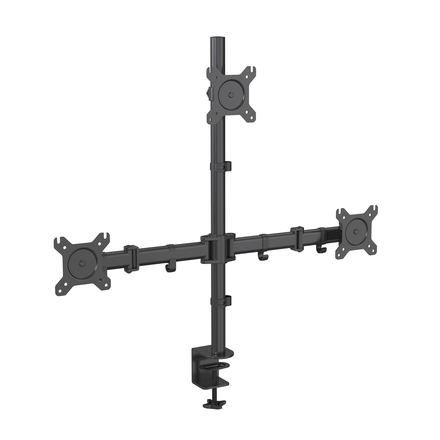 Triple Monitor Arm | 13 to 27 Inch Screens |  3 Full Motion Desk Mount